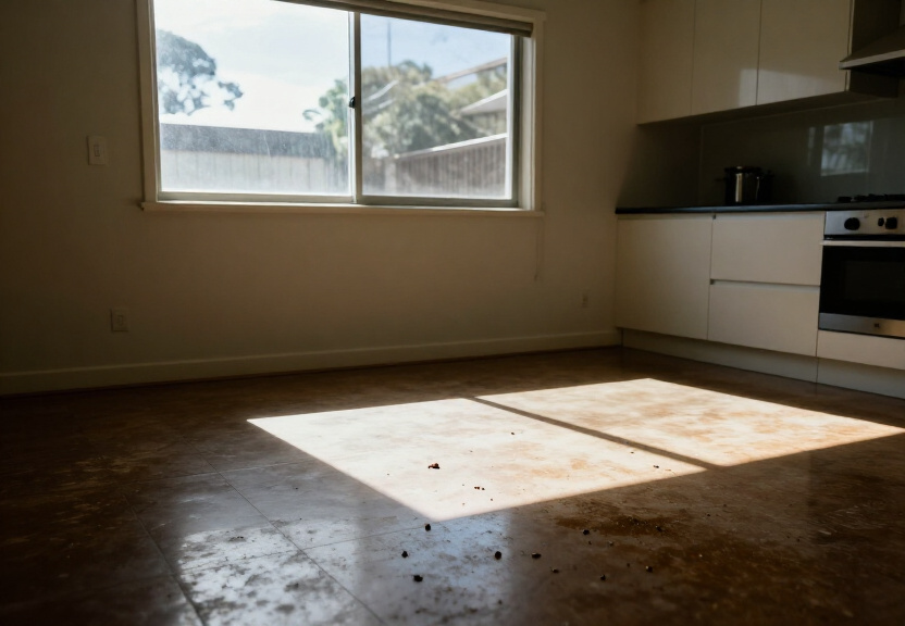 Rodent infestation in a North Rocks garage before treatment